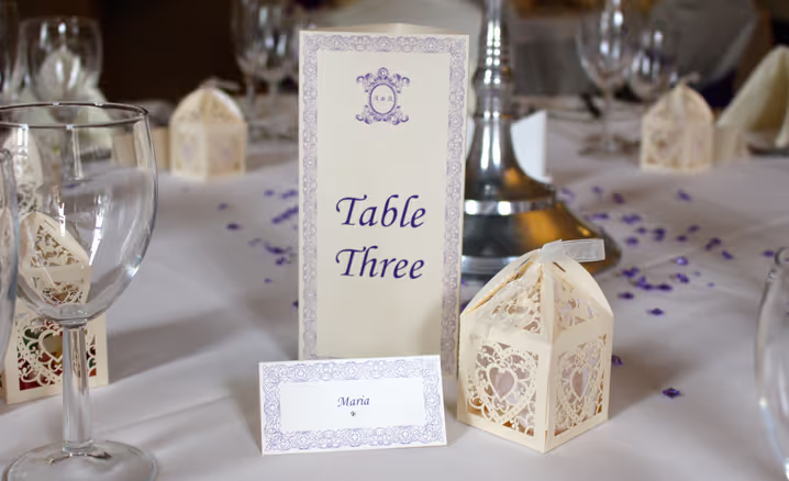 Wedding table numbers